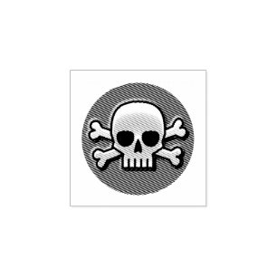 Skull & Bones Rubber Stamp