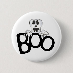 Skull Boo 6 Cm Round Badge