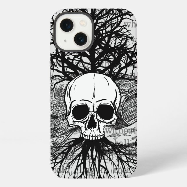 Skull & Books Case-Mate iPhone Case (Back)
