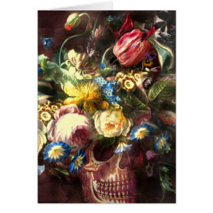 Skull Bouquet Greeting Card
