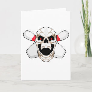 Skull Bowling Bowling ball Card
