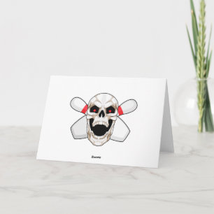 Skull Bowling Bowling pin Card