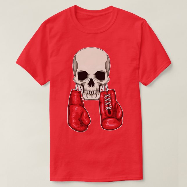 Skull Boxing gloves Boxing T-Shirt (Design Front)