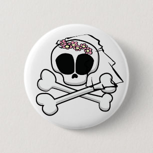 Skull Bride Gifts 6 Cm Round Badge