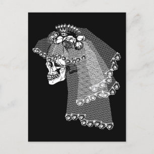 Skull Bride Postcard