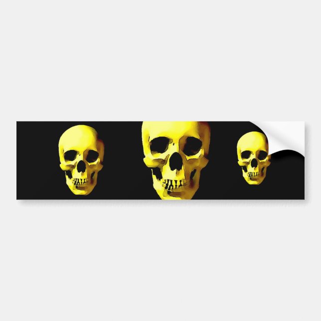 Skull Bumper Sticker (Front)