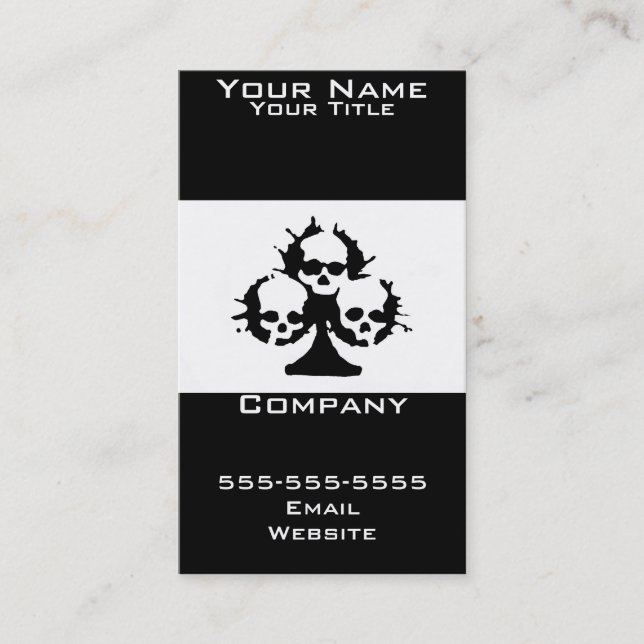 skull business card (Front)