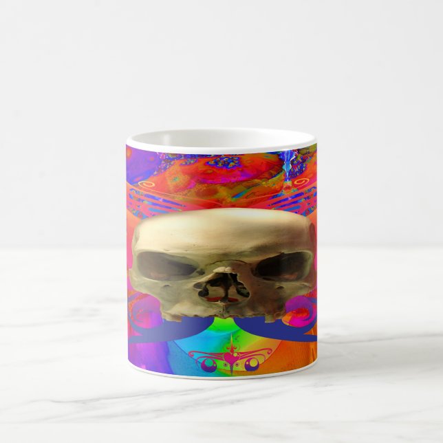 Skull Butterfly in Colour Coffee Mug (Center)