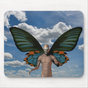 Skull Butterfly Mouse Pad