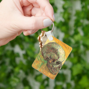 Skull by Vincent van Gogh, Vintage Impressionism Key Ring