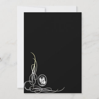 Skull Cameo Gothic Bridal Shower Invitation