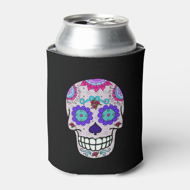 Skull Can Cooler, Day of the Dead Can Cooler (Can Front)