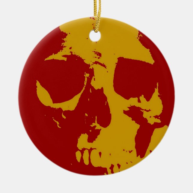 Skull Ceramic Tree Decoration (Front)