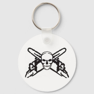 Skull & Chainsaws Key Ring