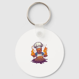 Skull Chef Madness � Funny Cooking Skeleton Key Ring