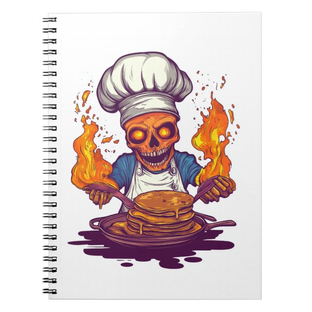 Skull Chef Madness � Funny Cooking Skeleton Notebook (Front)