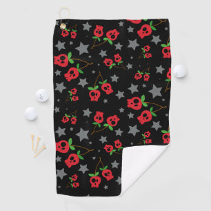 Skull Cherry Golf Towel