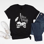 Skull Cherry Spooky and Sweet Gothic Halloween T-Shirt<br><div class="desc">Introducing our edgy and humourous "Berry Deadly" Skull Cherry T-Shirt, the perfect addition to your gothic wardrobe this spooky season. This unique skull shirt features a striking design with two skulls cleverly illustrated as cherries, accompanied by the witty phrase "Berry Deadly." Embrace the Halloween spirit with this one-of-a-kind piece that...</div>