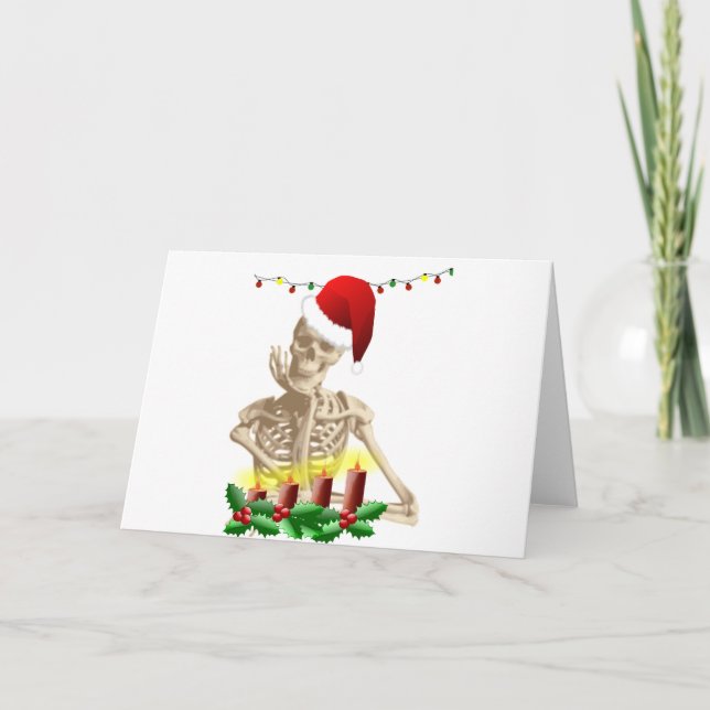 skull christmas holiday card (Front)
