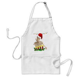 skull christmas standard apron