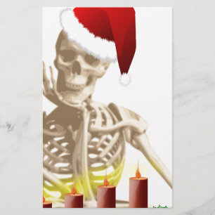 skull christmas stationery