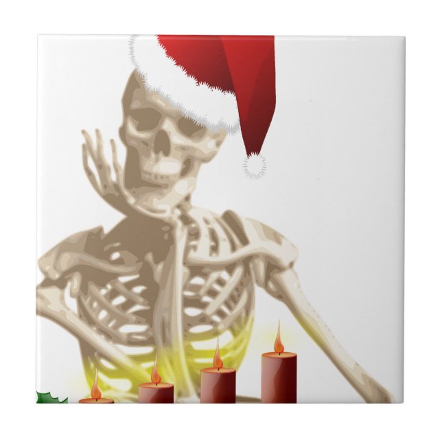 skull christmas tile (Front)