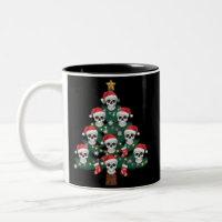 Skull Christmas Tree Pajama Cool Skeleton Santa 