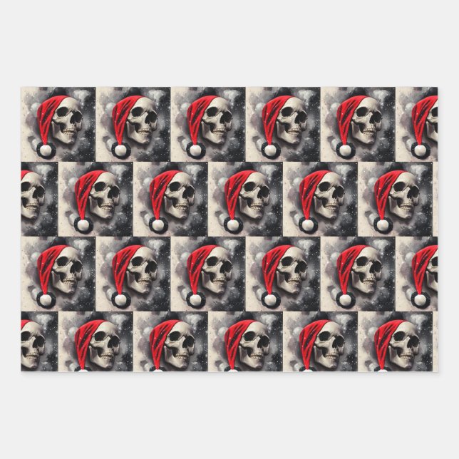 Skull Christmas Wrapping sheet (Front)