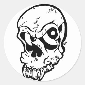 Skull Classic Round Sticker