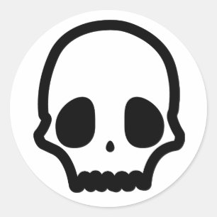 Skull Classic Round Sticker