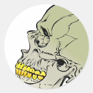 Skull Classic Round Sticker