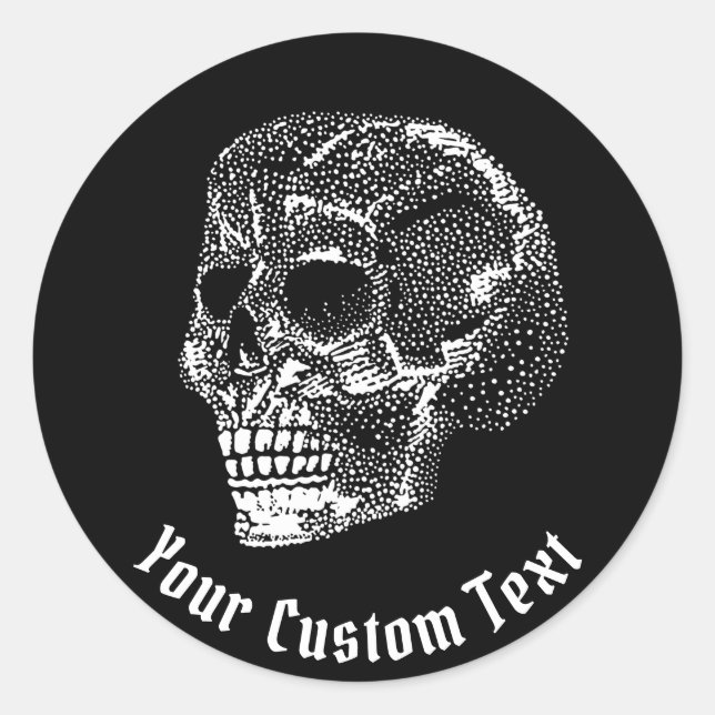 Skull Classic Round Sticker (Front)