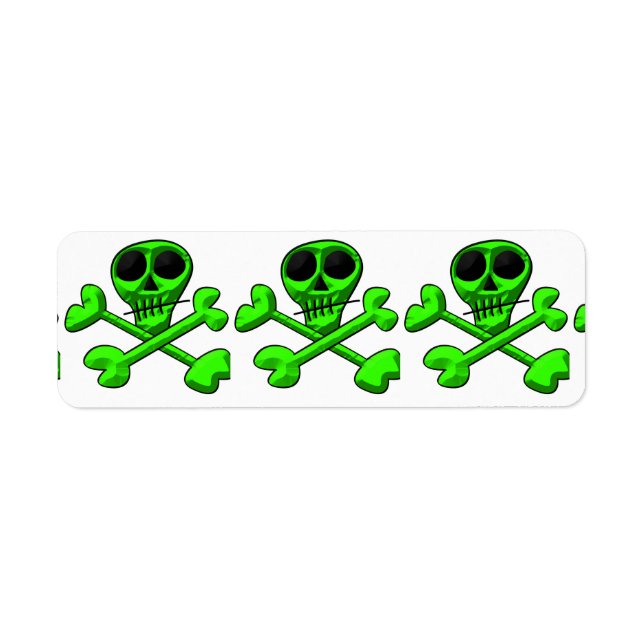 skull classic round sticker (Front)