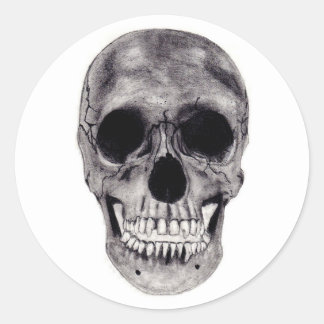 Skull Classic Round Sticker