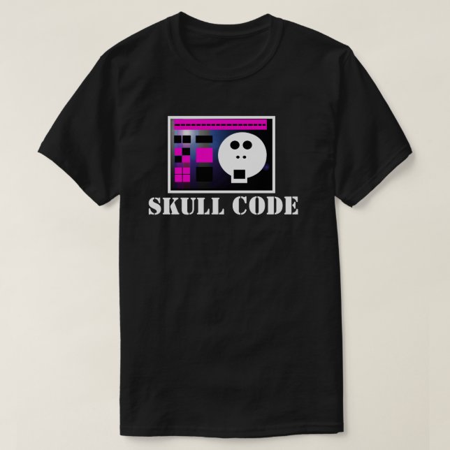 Skull Code V4: Skullnskin Graphics Tee By J.H.T. (Design Front)