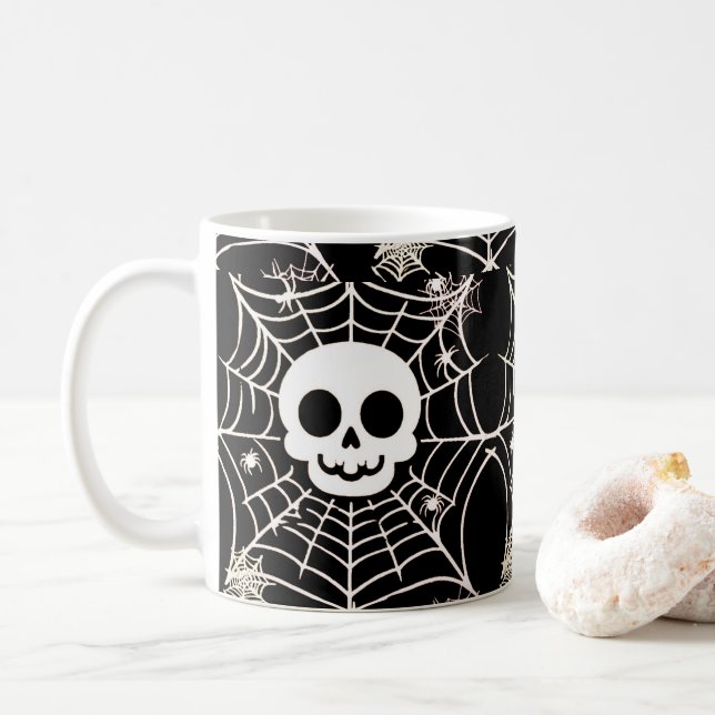 skull coffee mug (With Donut)