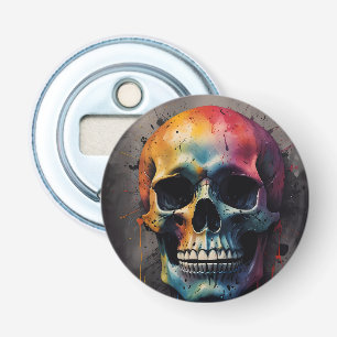 Skull coloured head bottle opener