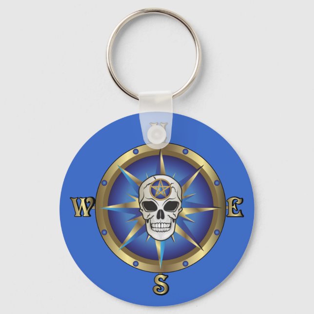 Skull Compass Key Ring (Front)