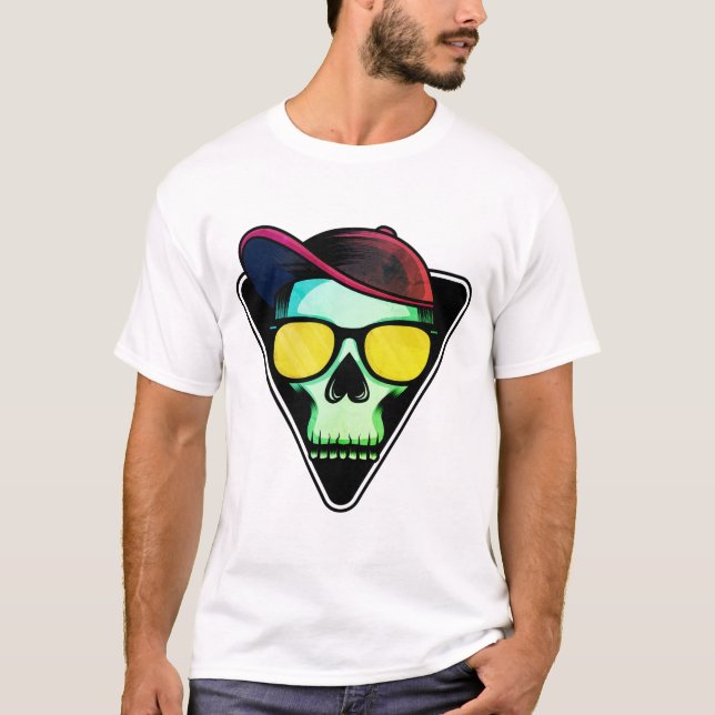 Skull, Cool, Bones T-Shirt (Front)