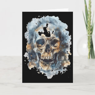 Skull Costume Halloween Spooky Art Skull Card