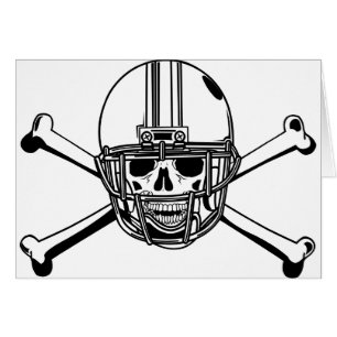 Skull & Cross Bones Football Player