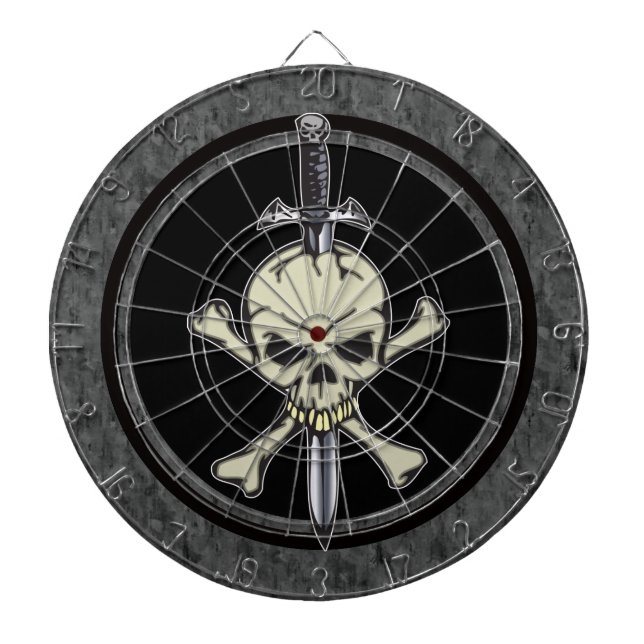 Skull Crossbones and Knife Dartboard (Front)
