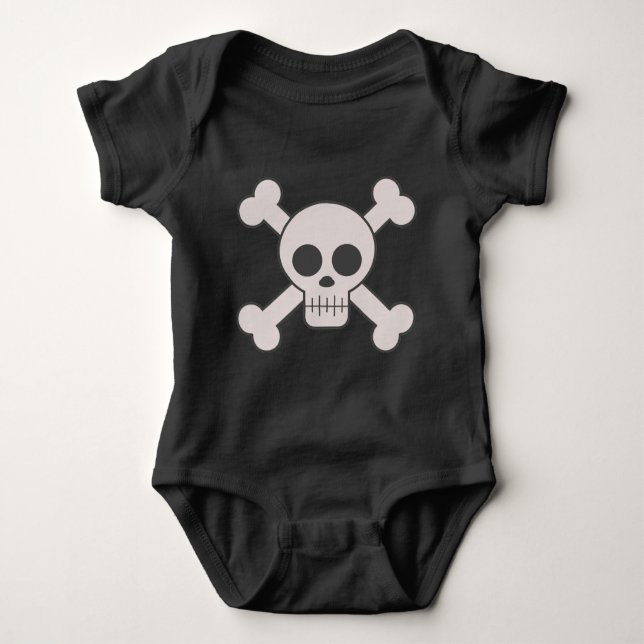 Skull & Crossbones Baby Suit Baby Bodysuit (Front)