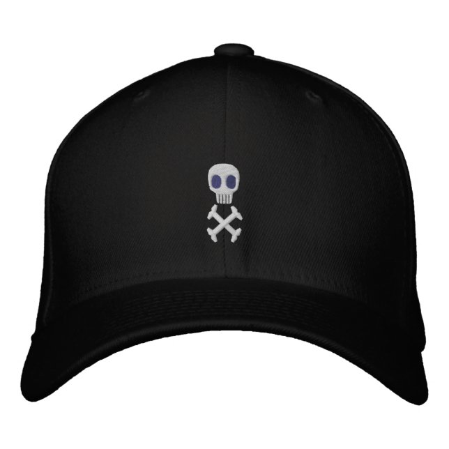 Skull & Crossbones Embroidered Hat (Front)