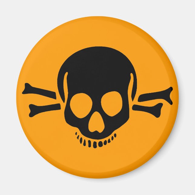 skull crossbones halloween magnet (Front)