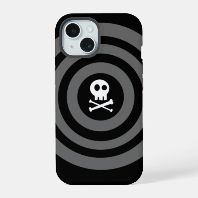 ~ Skull + Crossbones ~ iPhone 15 Case (Back)