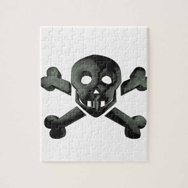 skull crossbones jigsaw puzzle (Vertical)