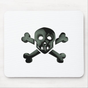 skull crossbones mouse pad