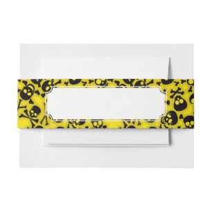 Skull & Crossbones Pattern Invitation Belly Band