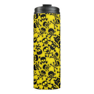 Skull & Crossbones Pattern Thermal Tumbler